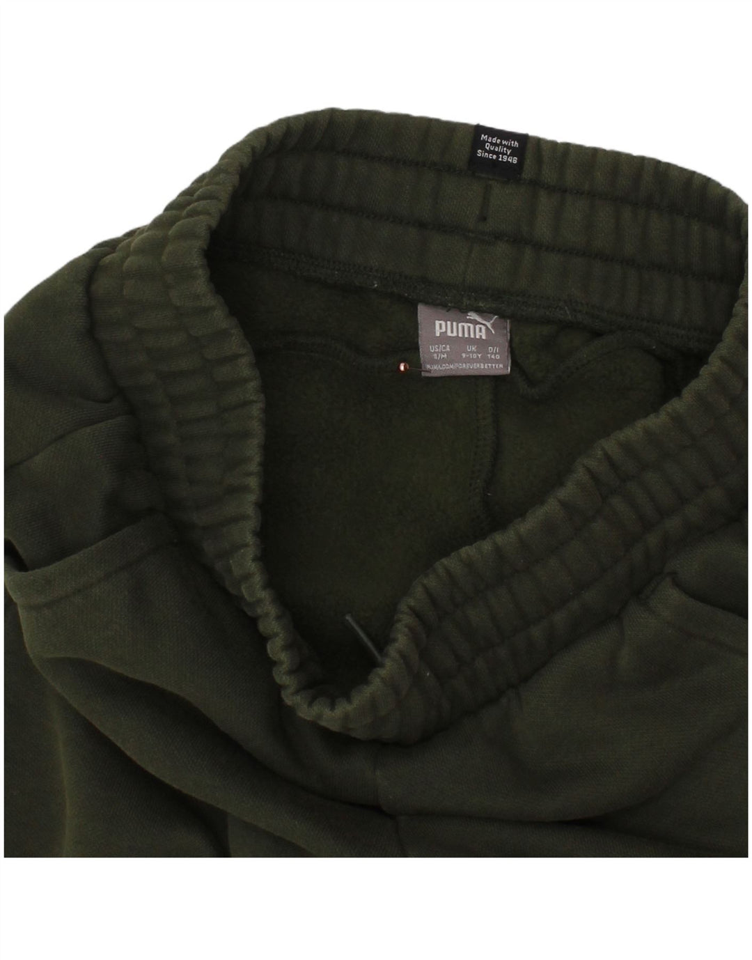 PUMA Pantalon de survêtement garçon 9-10 ans vert coton