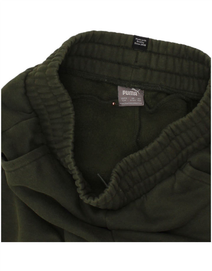 PUMA Pantalon de survêtement garçon 9-10 ans vert coton