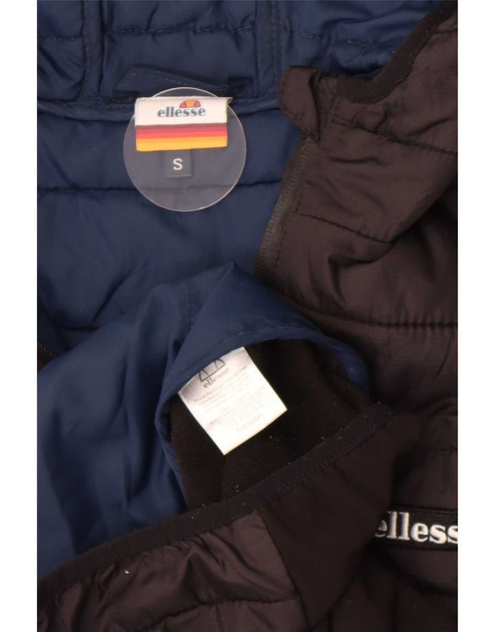 Ellesse Veste matelassée à capuche pour homme UK 36 Small Noir Nylon
