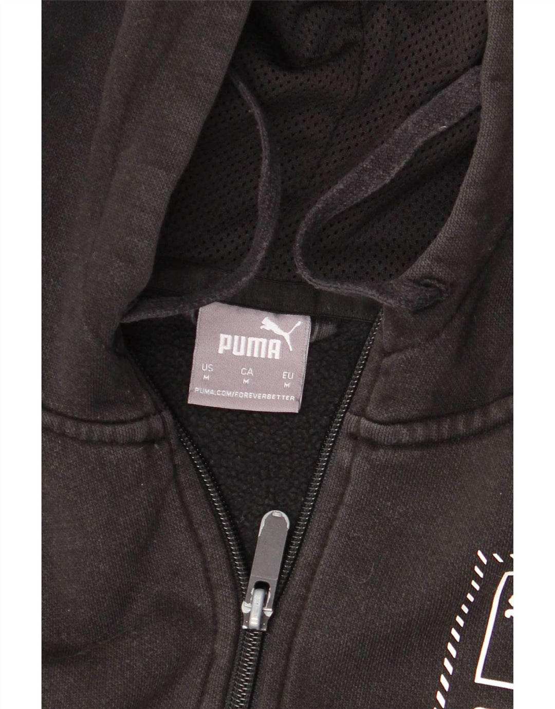 Puma Sweat à Capuche Graphic Zip Homme Noir Moyen Coton