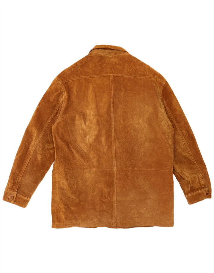 Jet Plane Veste en Daim Homme IT 50 Grand Cuir Beige