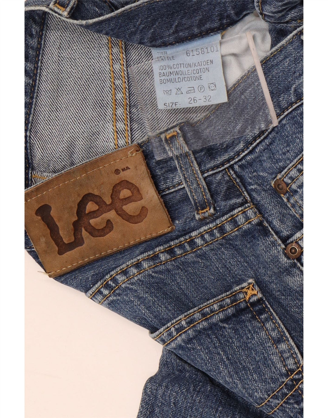 Lee Jean Droit Femme W26 L32 Bleu Coton