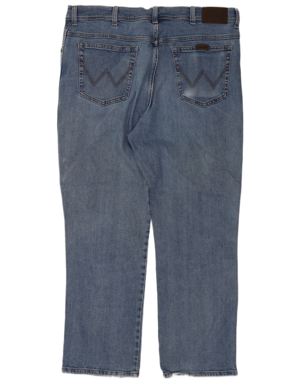 Wrangler Jean droit coupe droite W40 L30 pour homme en coton bleu
