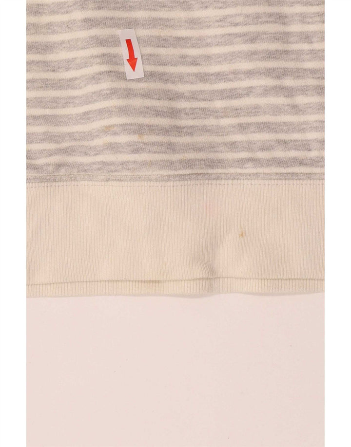 Joules Pull col roulé pour femme UK 12 Gris moyen à fines rayures