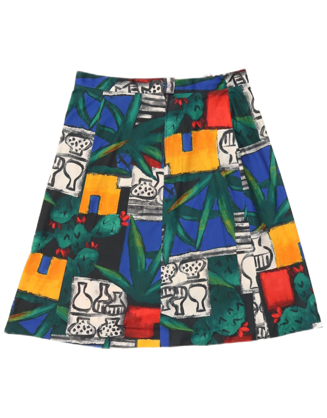 VINTAGE Jupe trapèze femme IT 46 Large W32 multicolore