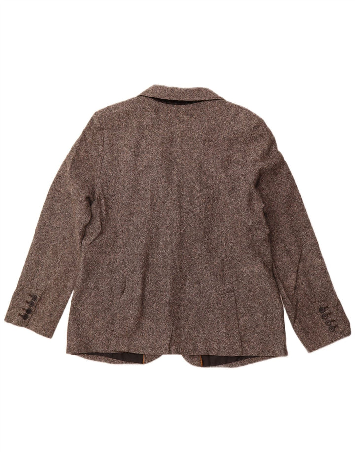 EDDIE BAUER Veste Blazer 2 Boutons Femme US 18 2XL Laine Grise