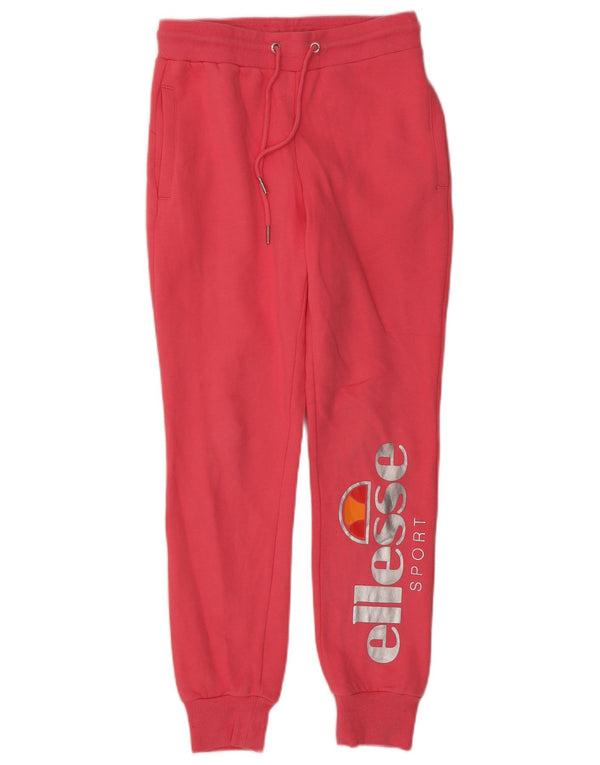 Ellesse Pantalon de survêtement graphique pour femme, jogging UK 8, petit coton rose