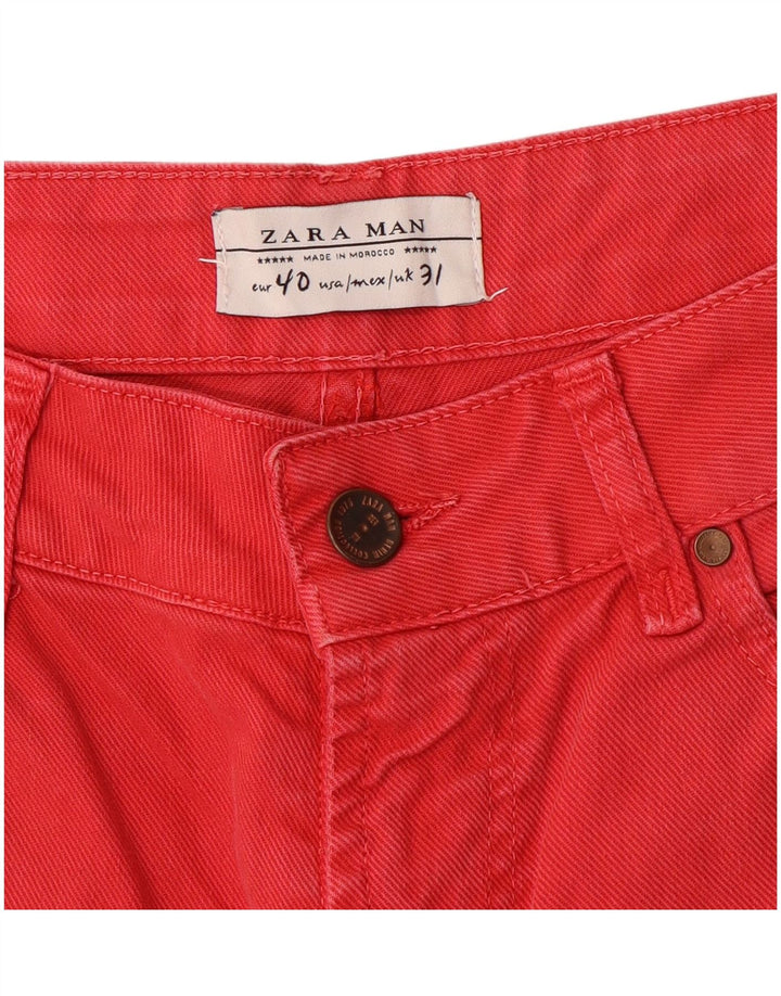 Zara Short en jean pour homme EU 40 Medium W31 Rouge