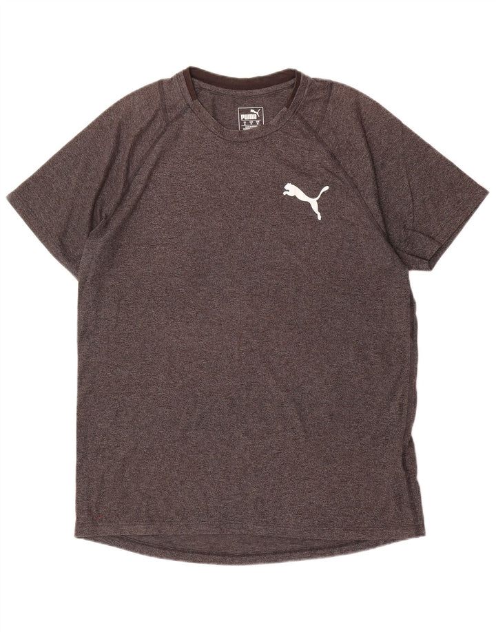 PUMA T-Shirt Graphique Homme Gris Moyen Moucheté Coton
