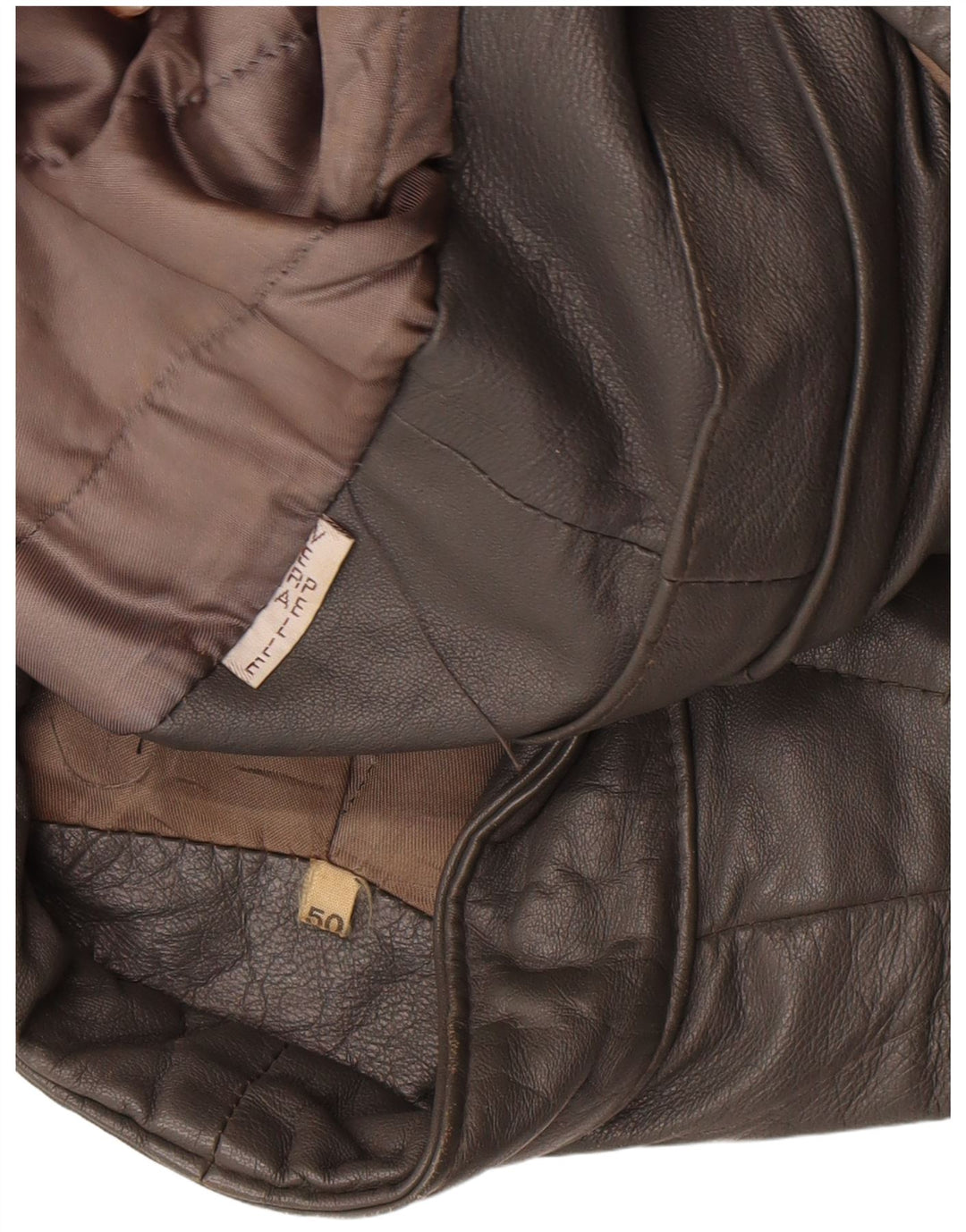 veste en cuir homme vintage IT 50 Grand cuir gris