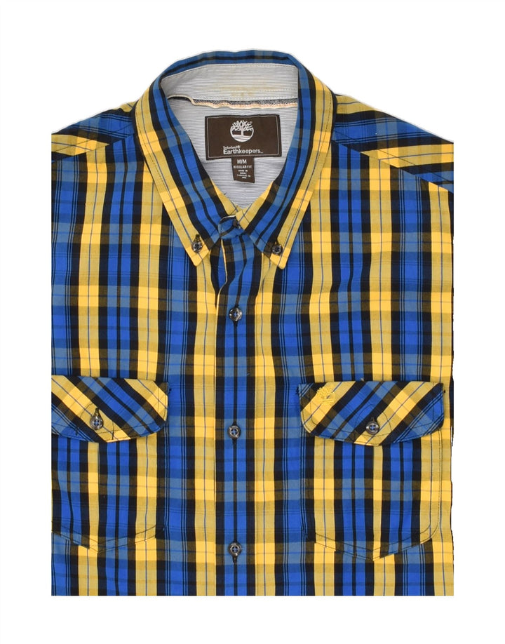 TIMBERLAND Mens Earthkeepers Regular Fit Shirt Medium Blue Check Cotton Vintage Timberland and Second-Hand Timberland from Messina Hembry 