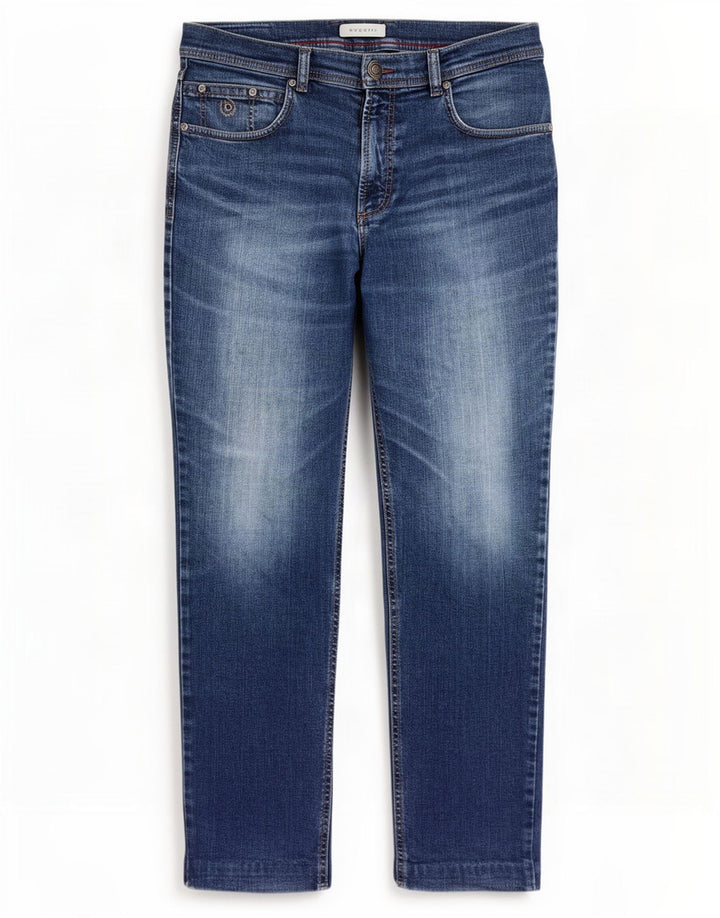 Bugatti Jean Droit Regular Homme W36 L32 Bleu Coton