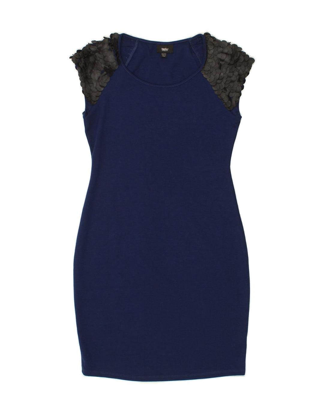 MOSSIMO Womens Bodycon Dress UK 6 XS Navy Blue Colourblock Polyester Vintage Mossimo and Second-Hand Mossimo from Messina Hembry 