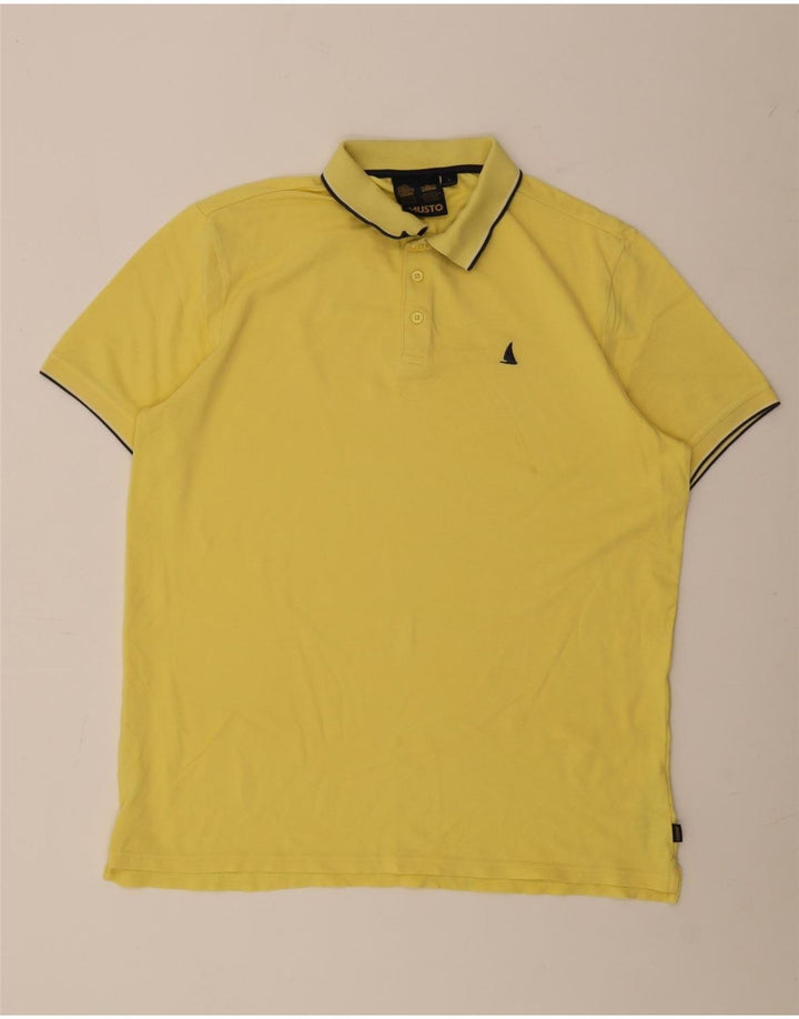 MUSTO Polo Homme Grand Jaune Coton