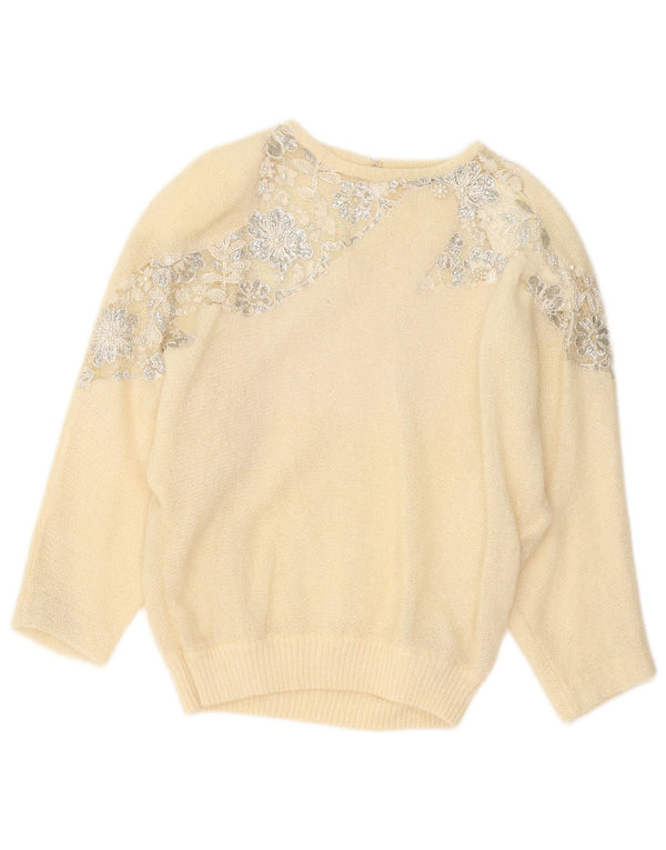 Giorgio Grati Pull col bateau pour femme IT 44 Medium Off White Floral