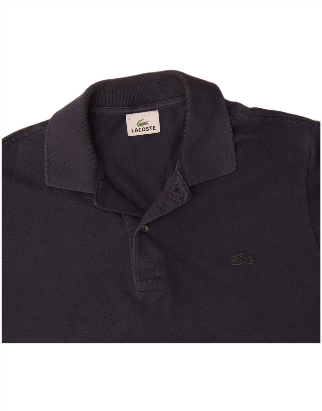 LACOSTE Polo Homme Taille 3 Petit Gris Coton