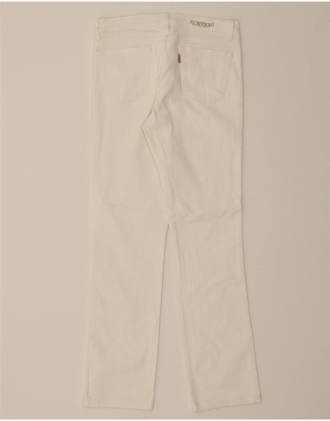 JECKERSON Womens Straight Jeans W29 L31 White Cotton Vintage Jeckerson and Second-Hand Jeckerson from Messina Hembry 