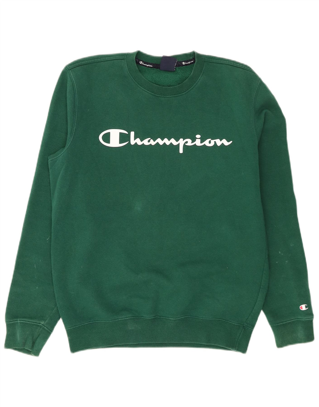 Champion Sweat-Shirt Graphique Homme Vert Moyen Coton