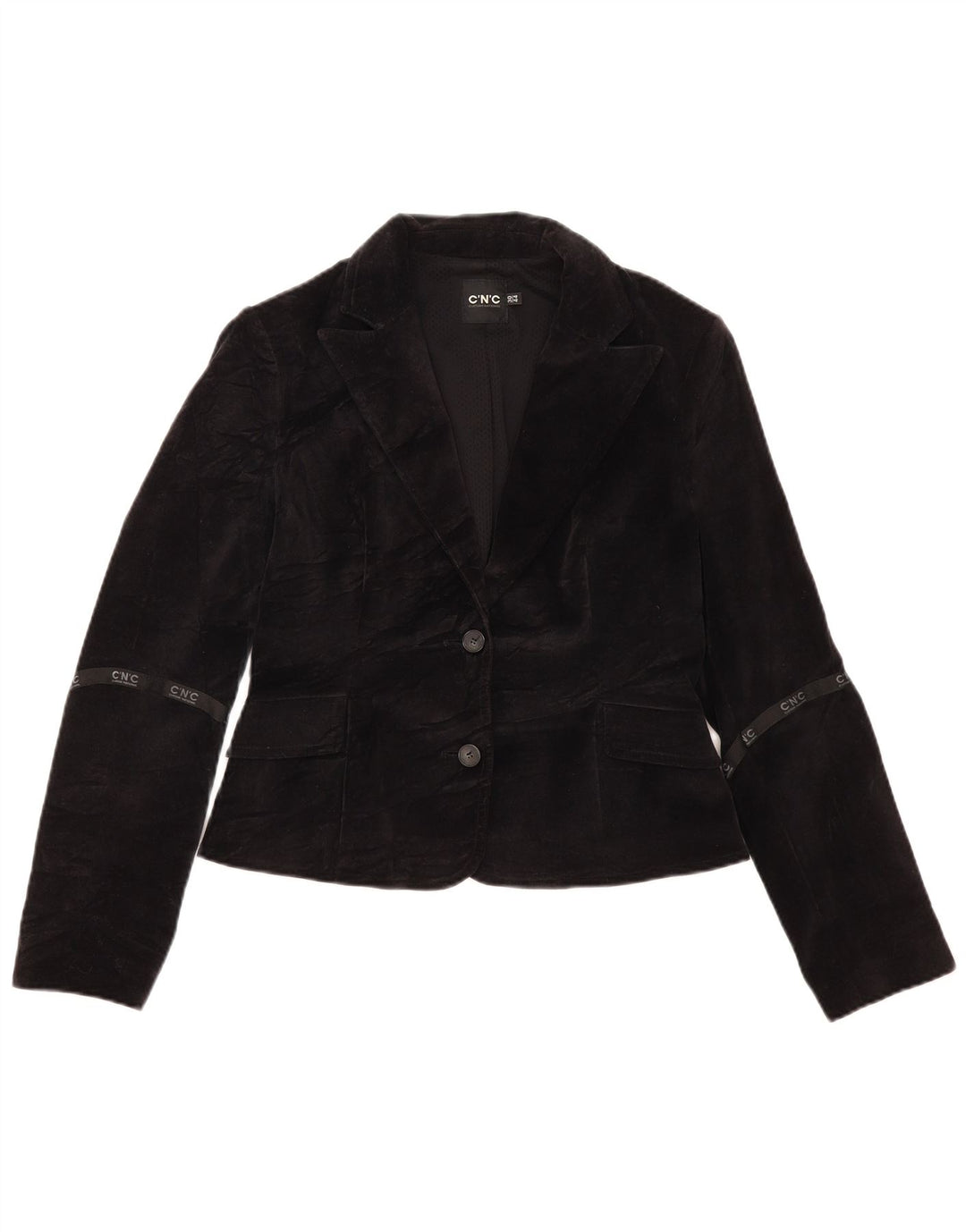 CNC Costume National Veste blazer 2 boutons pour femme IT 44 Noir moyen