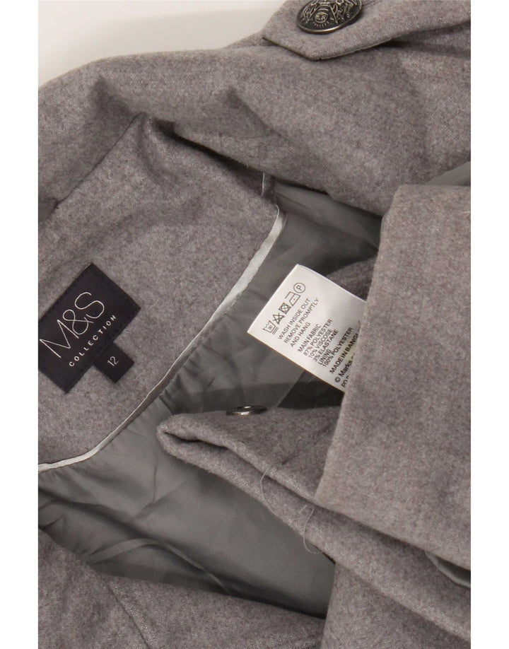 Marks & Spencer Veste blazer militaire courte pour femme UK 12 Gris moyen