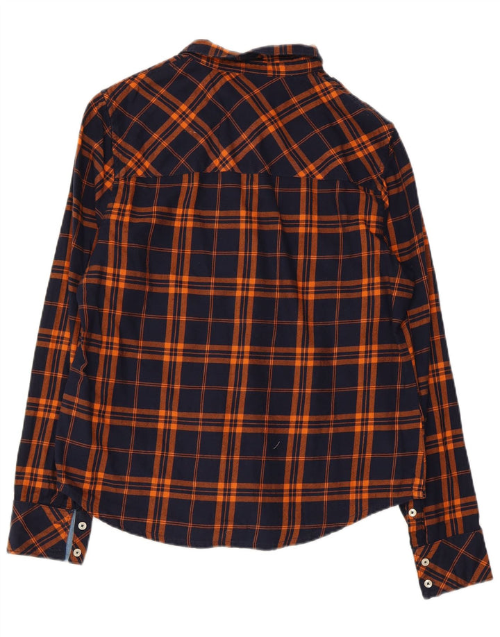 MUSTANG Chemise en flanelle pour femme EU 38 en coton à carreaux bleu marine moyen