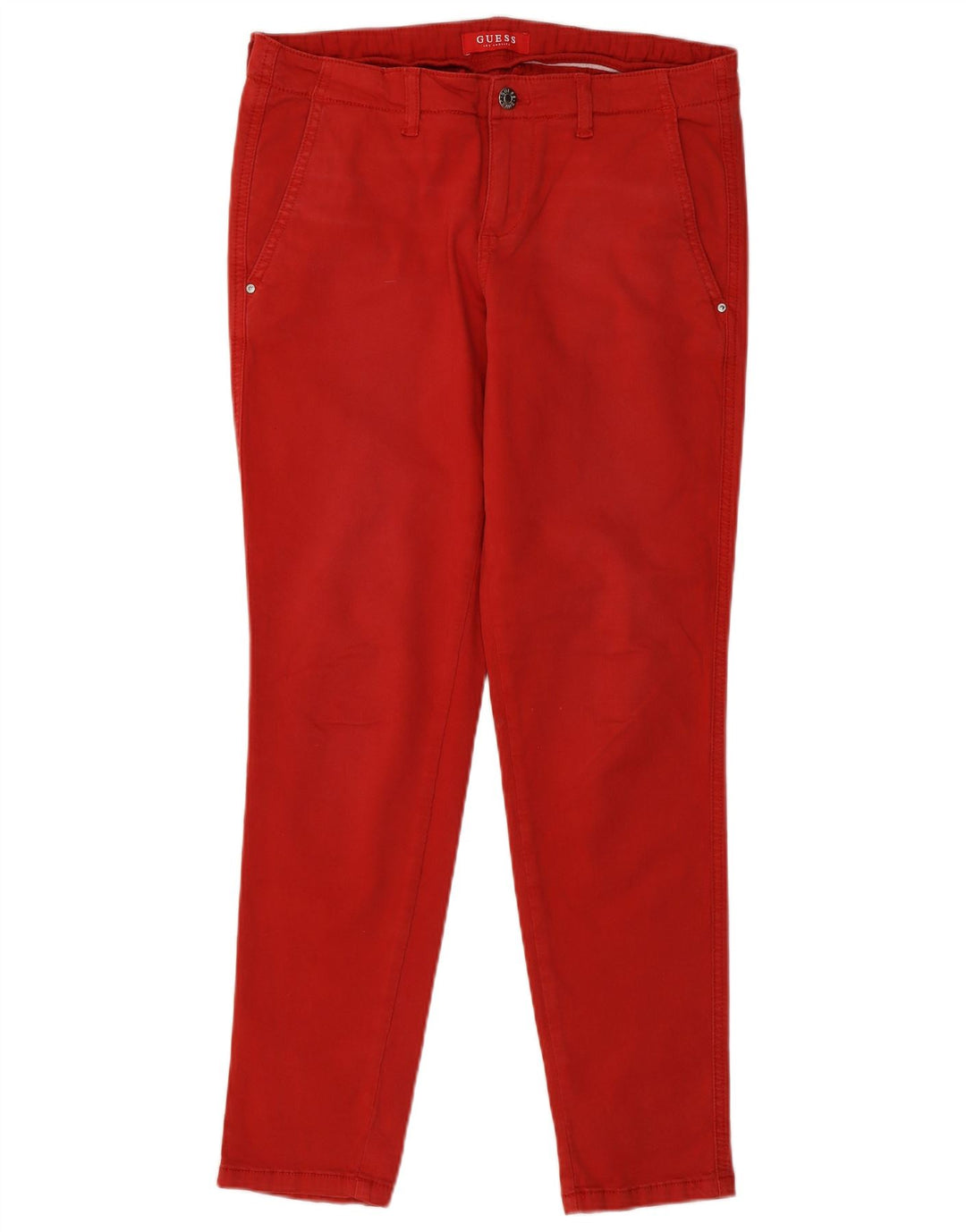 Guess Pantalon Chino Slim Femme W32 L29 Rouge