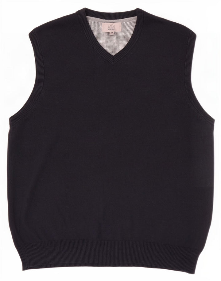 Marks & Spencer Débardeur coupe classique pour homme en coton bleu marine moyen