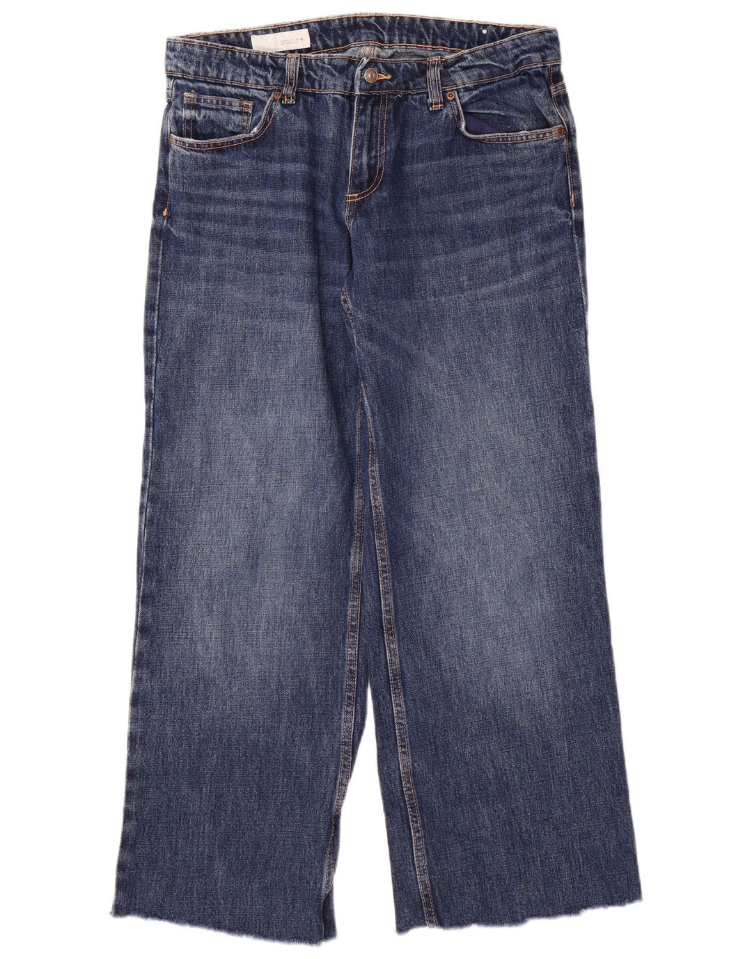Zara Jean large pour femme EU 40 Medium W30 L29 Bleu Coton