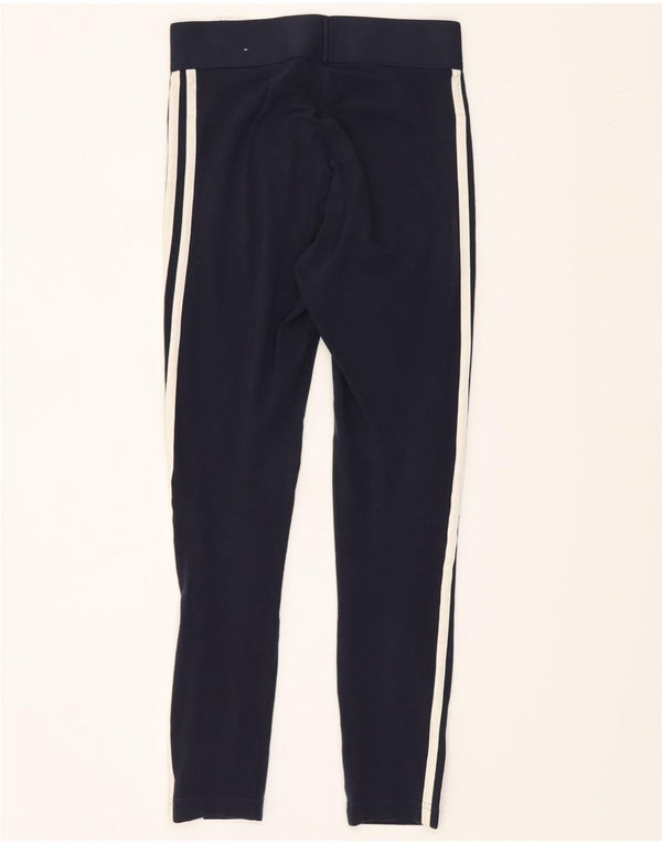 Adidas Leggings Femme UK 4/6 XS Bleu Marine Coton