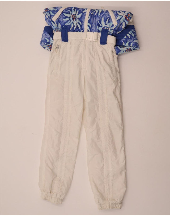 Ellesse Combinaison de ski surdimensionnée à capuche pour femme IT 40 Small White Floral