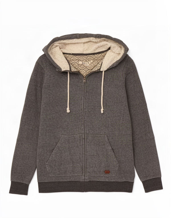 Roxy Pull à capuche zippé pour femme UK 10 Small Gris moucheté