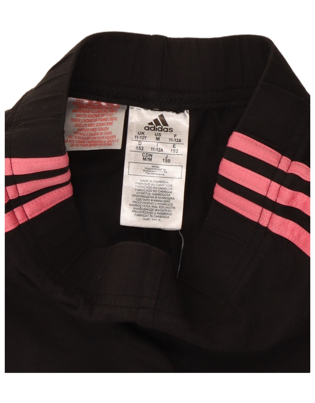 ADIDAS Leggings Fille 11-12 ans Noir Coton