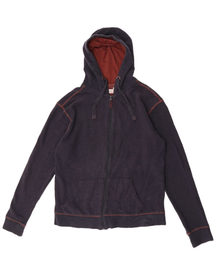 Mountain Warehouse Pull à capuche zippé pour homme en coton bleu marine moyen