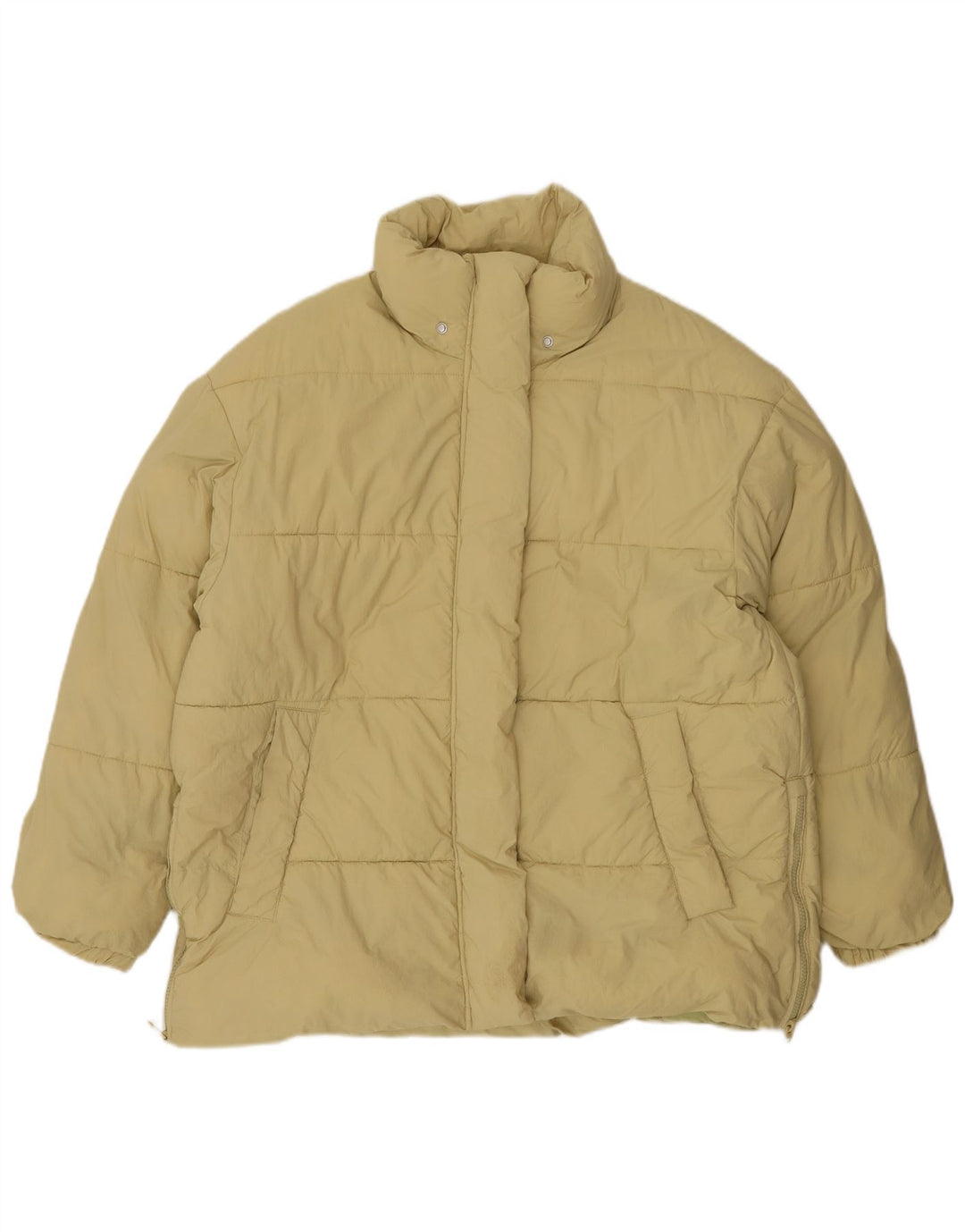Zara Veste rembourrée pour femme UK 16 Large Nylon Jaune