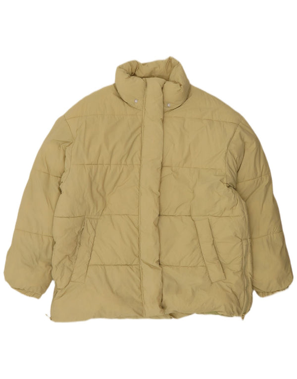 Zara Veste rembourrée pour femme UK 16 Large Nylon Jaune