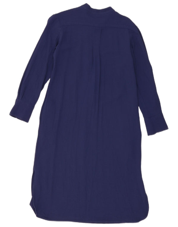 Max Mara Robe longue week-end à manches longues pour femme UK 14 Bleu marine moyen
