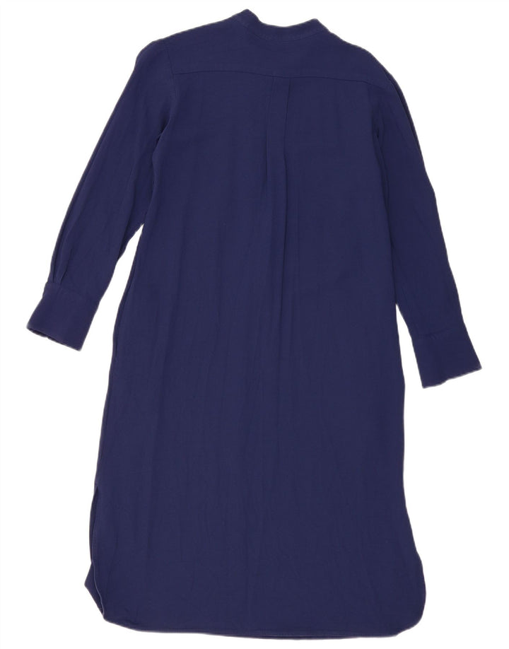 Max Mara Robe longue week-end à manches longues pour femme UK 14 Bleu marine moyen