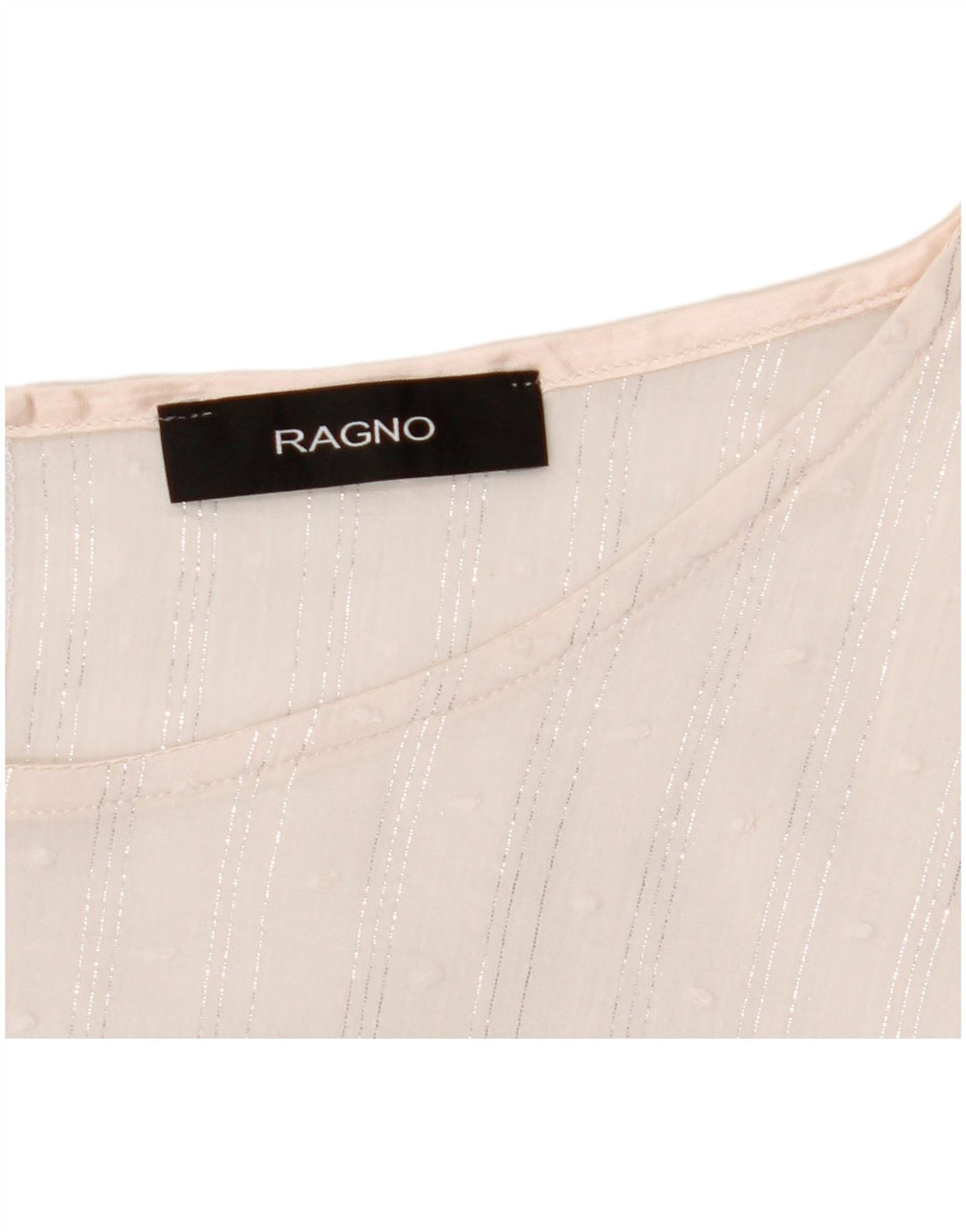 RAGNO Chemisier court à manches 3/4 pour femme UK 12 moyen blanc rayé