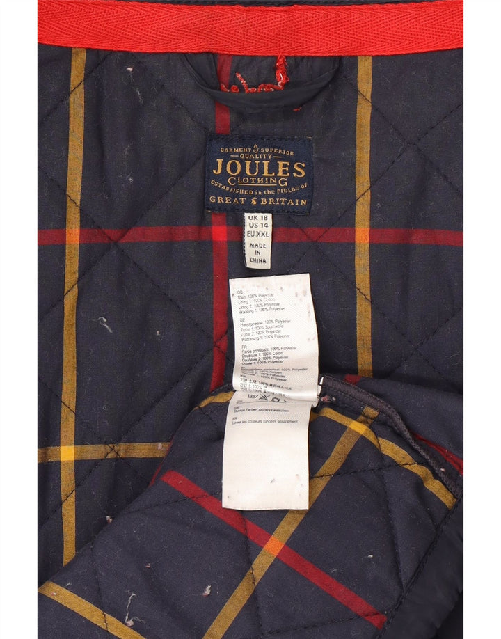 Joules Veste matelassée pour femme UK 18 XL Bleu marine Polyester