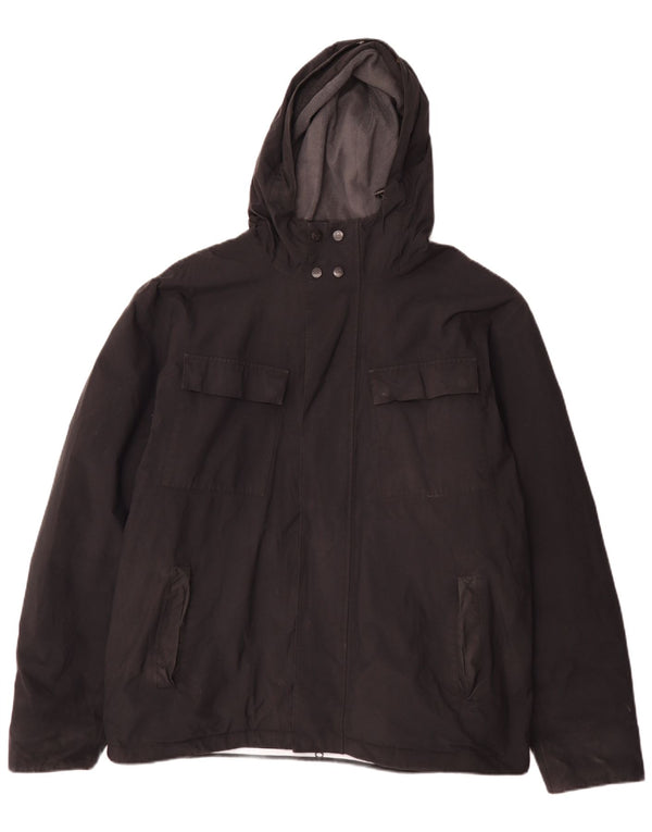 Henri Lloyd Veste coupe-vent à capuche pour homme UK 42 XL Nylon noir