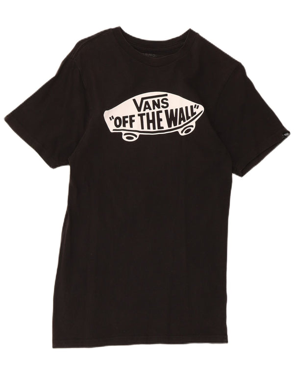 Vans Hommes Slim Fit Graphic T-Shirt Top Petit Noir Coton