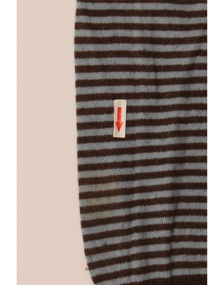Gap Pull Col V Homme Grand Coton Rayé Marron