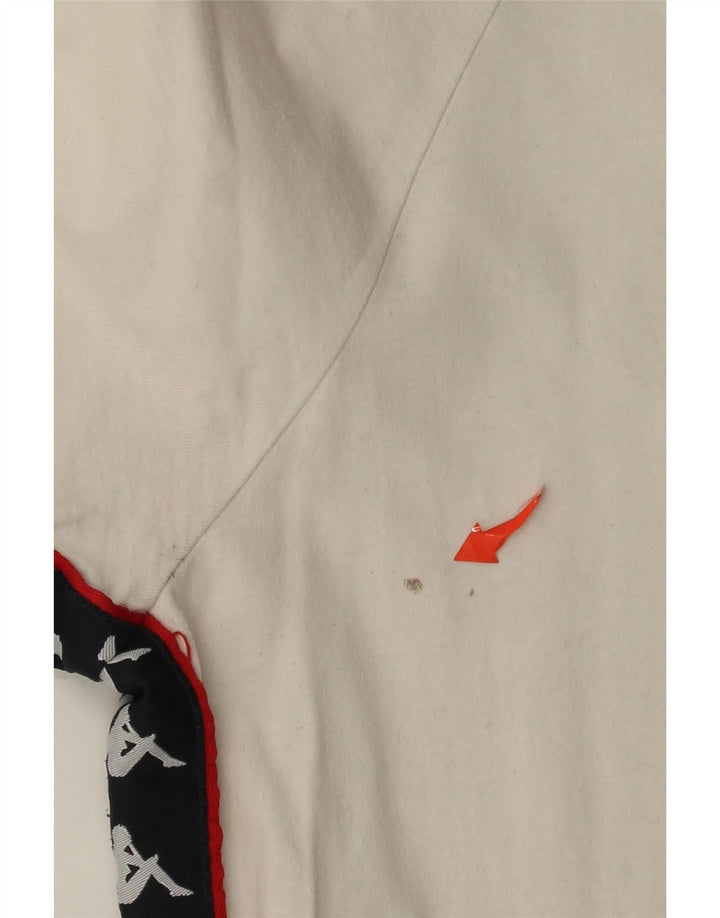Kappa T-Shirt Graphique Homme Petit Blanc Cassé Coton