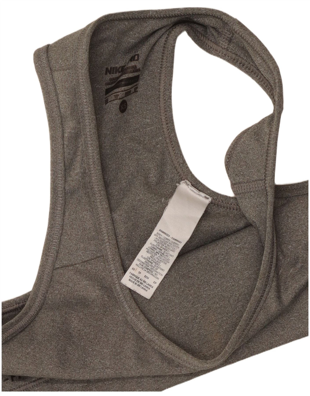 Nike Femme Dri Fit Sport Bra Top XS Gris Polyester