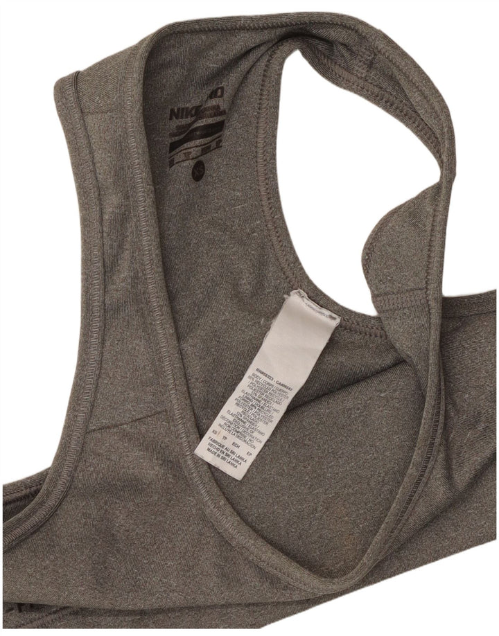 Nike Femme Dri Fit Sport Bra Top XS Gris Polyester