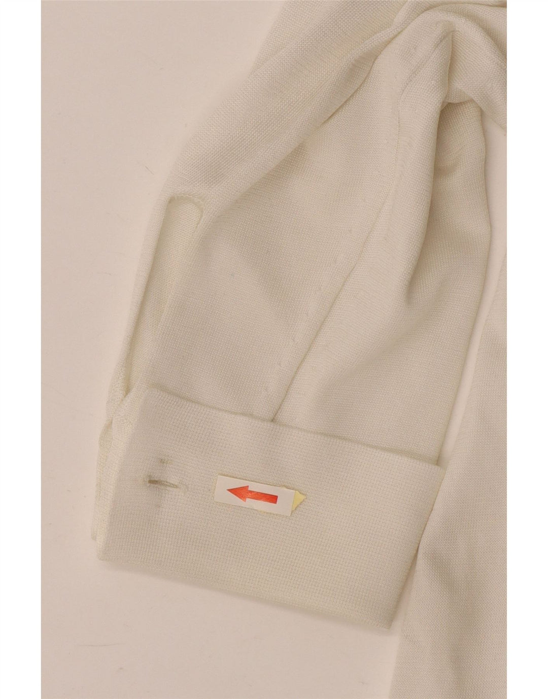 vintage Femmes Surdimensionné Manches Longues Blouse Top UK 16 Grand Blanc