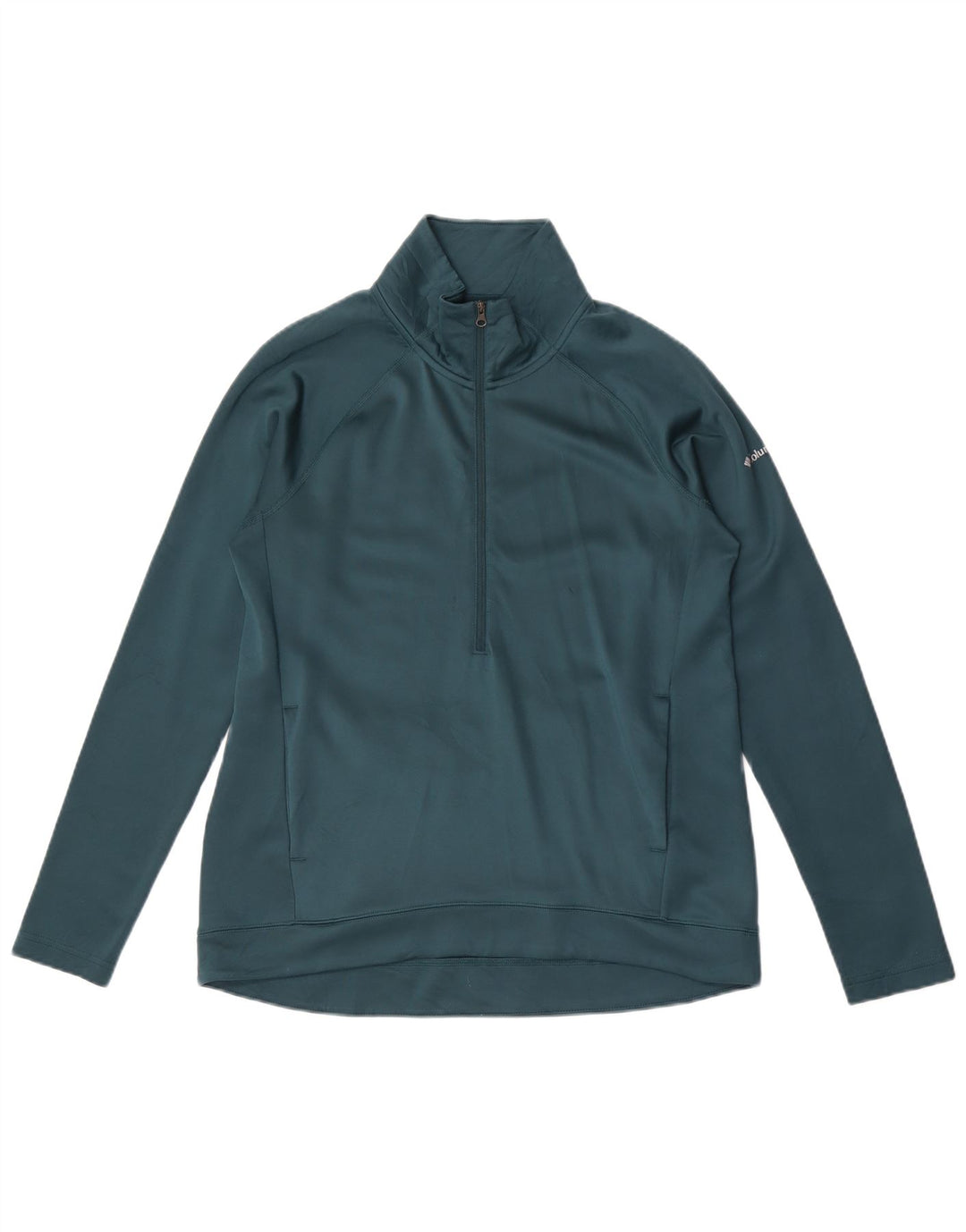 Columbia Haut de survêtement à col zippé pour homme UK 10 Small Vert Polyester
