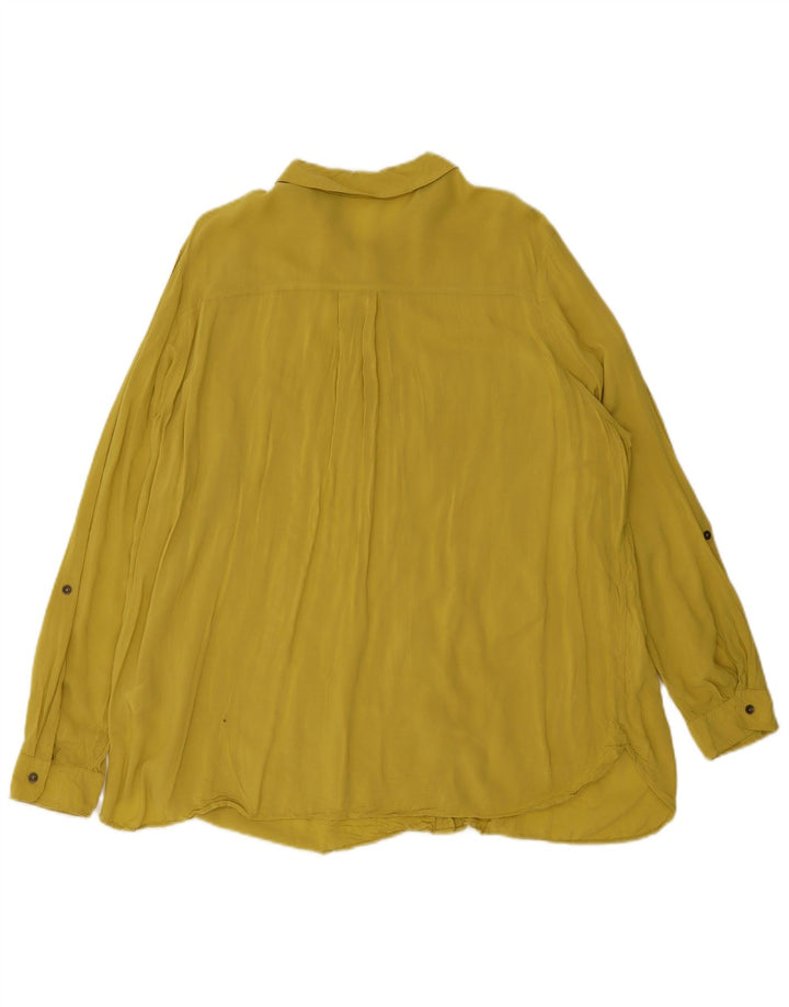 Marks & Spencer Chemisier Femme UK 20 2XL Jaune Viscose