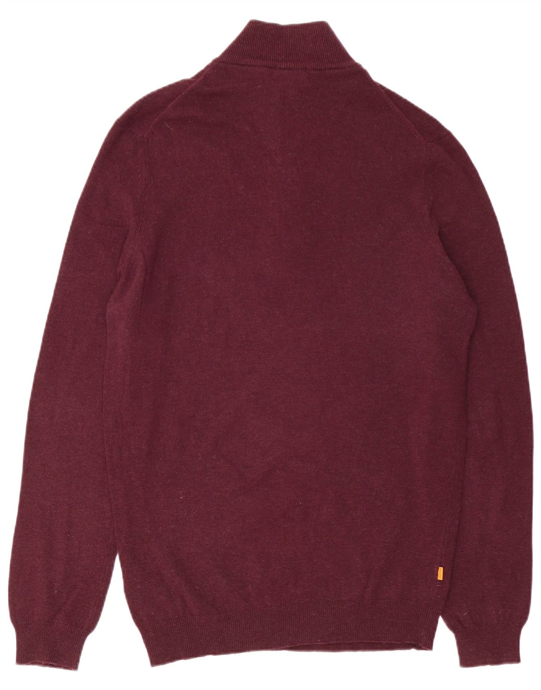 TIMBERLAND Pull col zippé homme laine mérinos bordeaux moyen