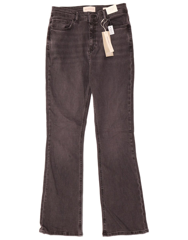 Marks & Spencer Womens High Rise Flared Jeans UK 12 Medium W28 L30 Grey